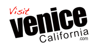 'Visit Venice California' LOGO with a red 'Visit' text
